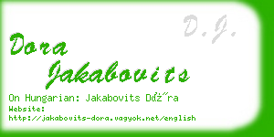 dora jakabovits business card